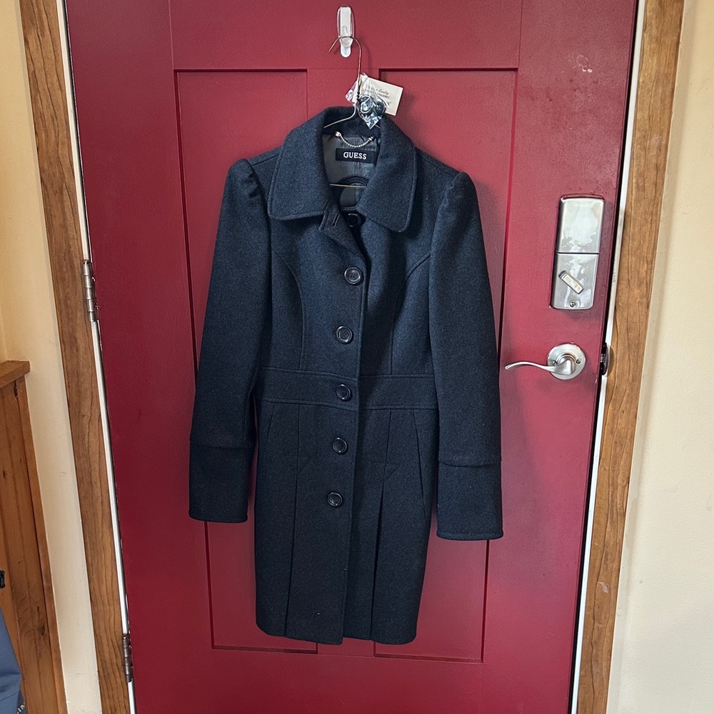 GUESS Women's Dark Gray Trench Coat